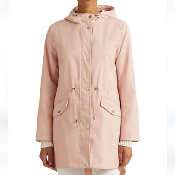 Ralph Lauren Wind -Rain Zipper coat and button closure Sz Petit S NWT Hale Rose - Picture 1 of 14